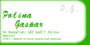 polina gaspar business card